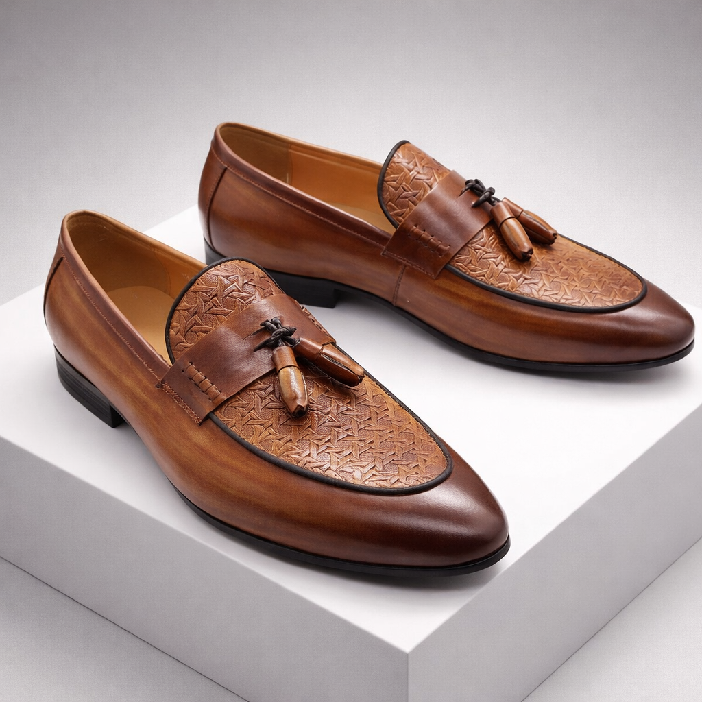 Montari Genuine Leather Tassel Shoes