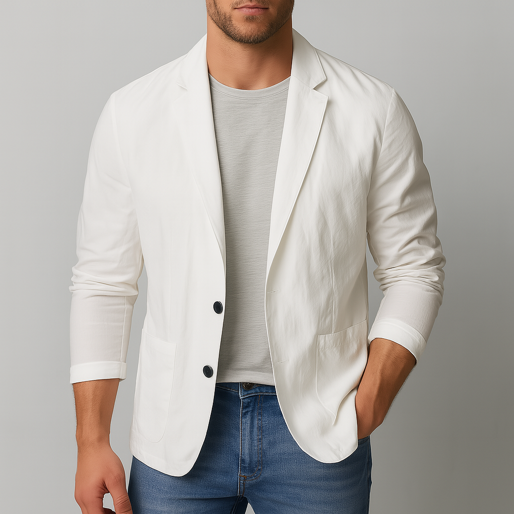 Santori Nylon Button-Up Blazer