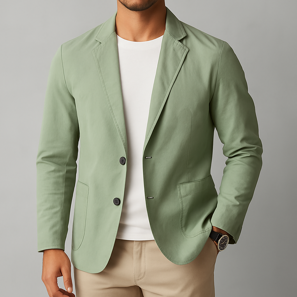 Santori Nylon Button-Up Blazer
