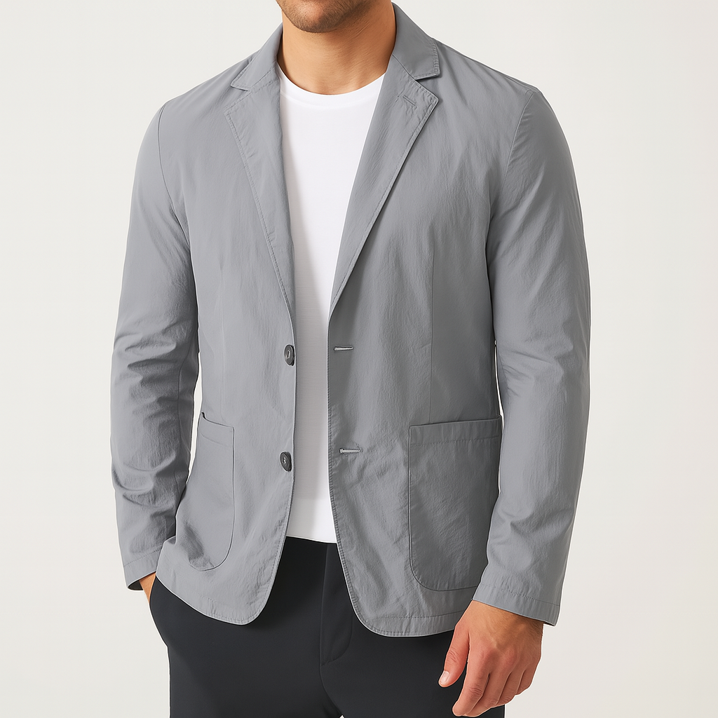 Santori Nylon Button-Up Blazer
