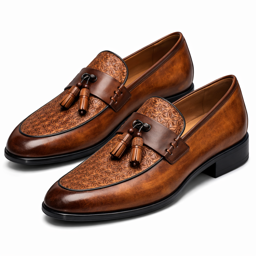 Montari Genuine Leather Tassel Shoes