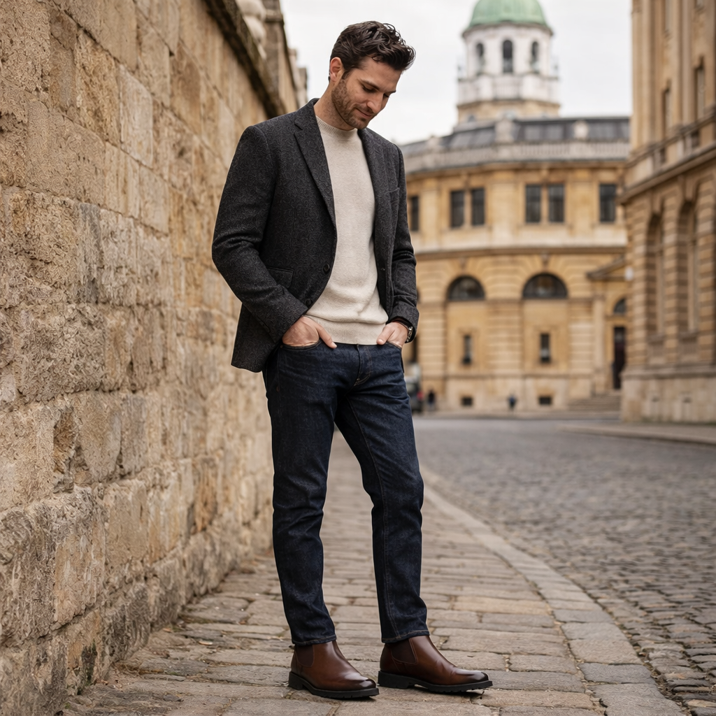 Montari Genuine Leather Chelsea Boots