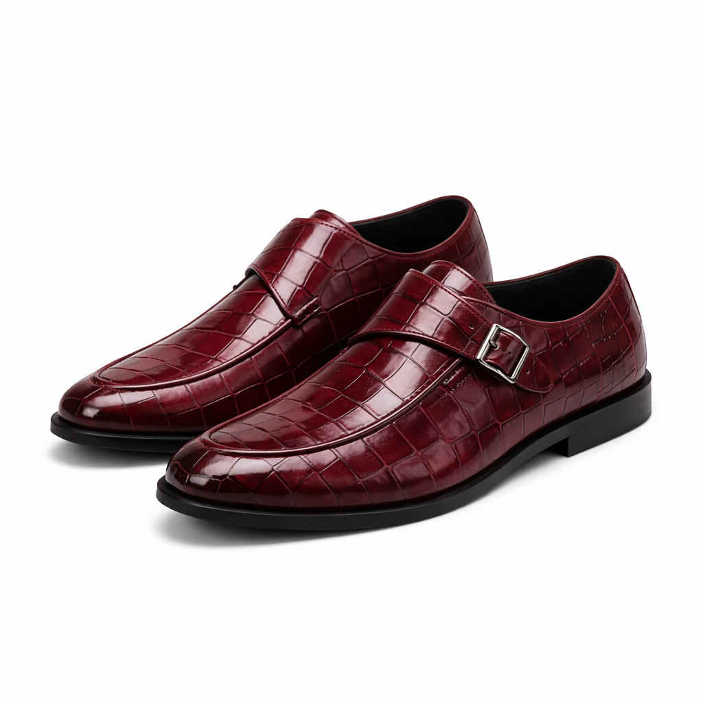 Montari Monk Strap Genuine Leather Shoes
