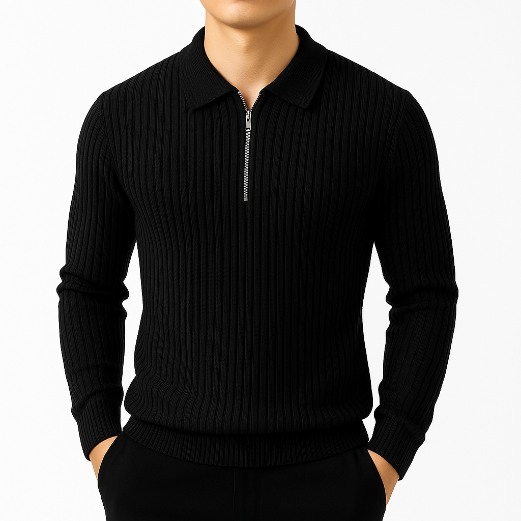 Camden Cotton Quarter-Zip Sweater