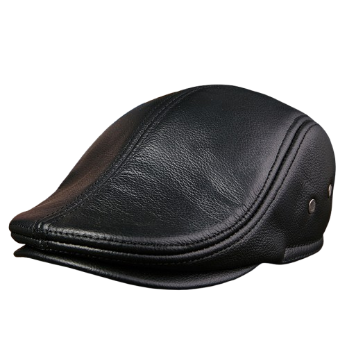 Montari Genuine Leather Beret Cap