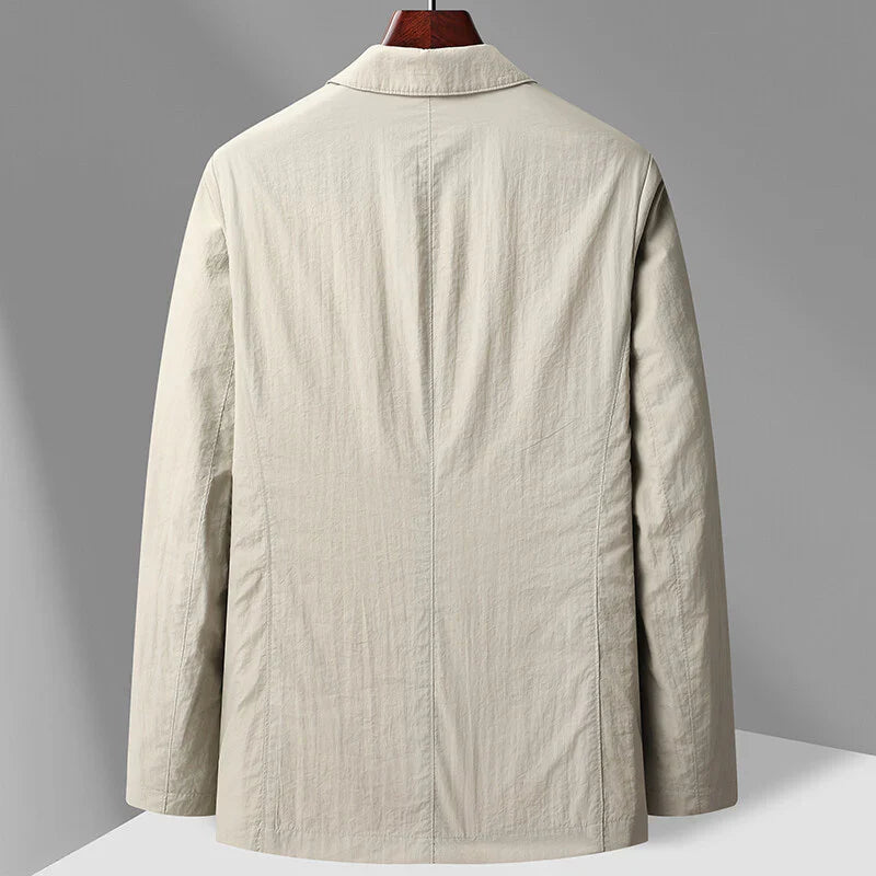 Vestori Linen Button-Up Blazer Jacket