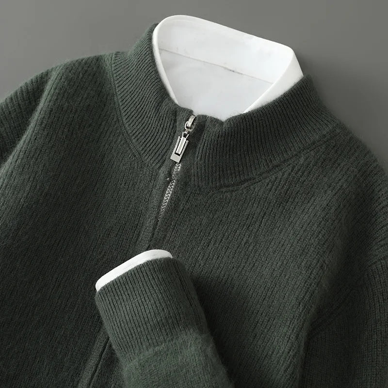 Vestori Cashmere Zip-Up Cardigan