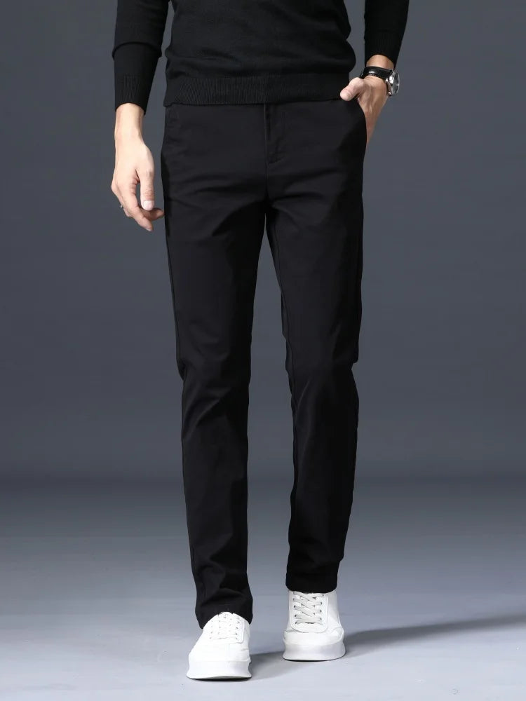 Harrison Cotton Slim-Fit Trousers