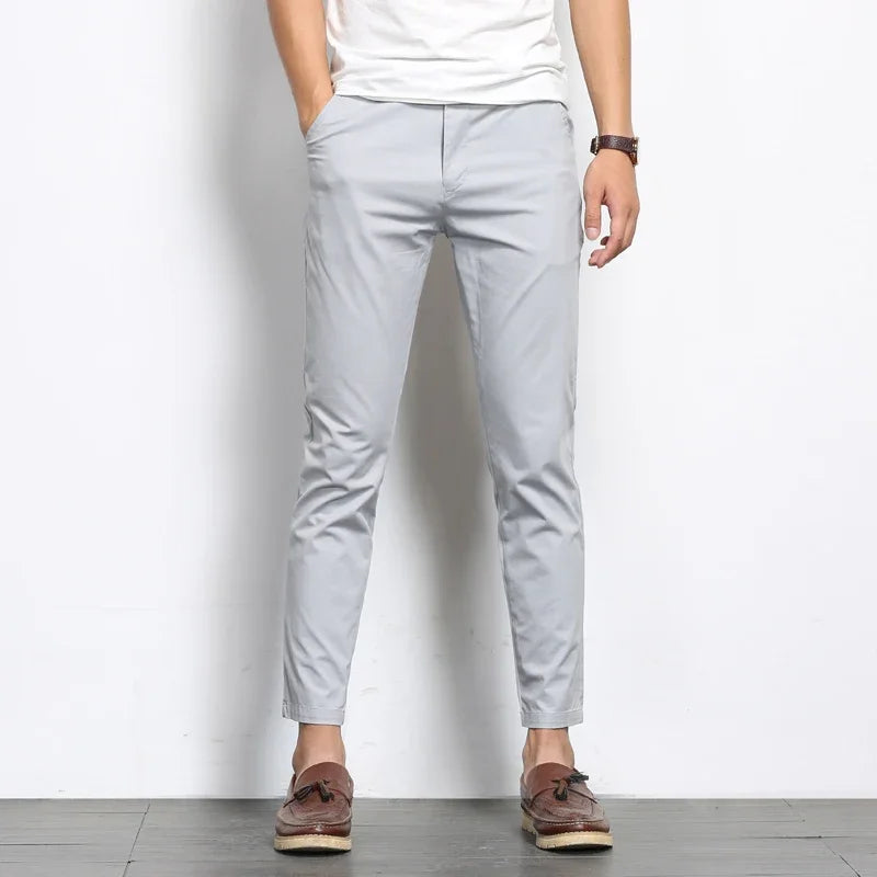 Montari Slim-Fit Cotton Pants