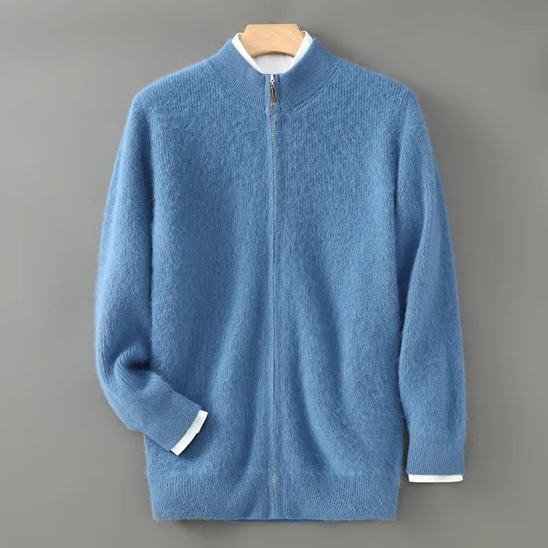 Vestori Cashmere Zip-Up Cardigan