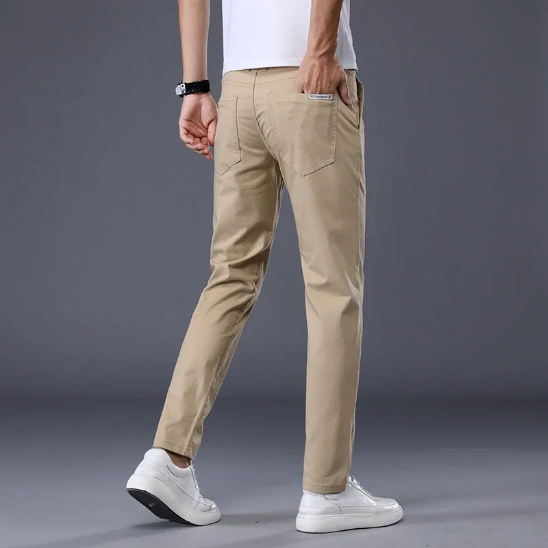 Montari Slim-Fit Cotton Trousers