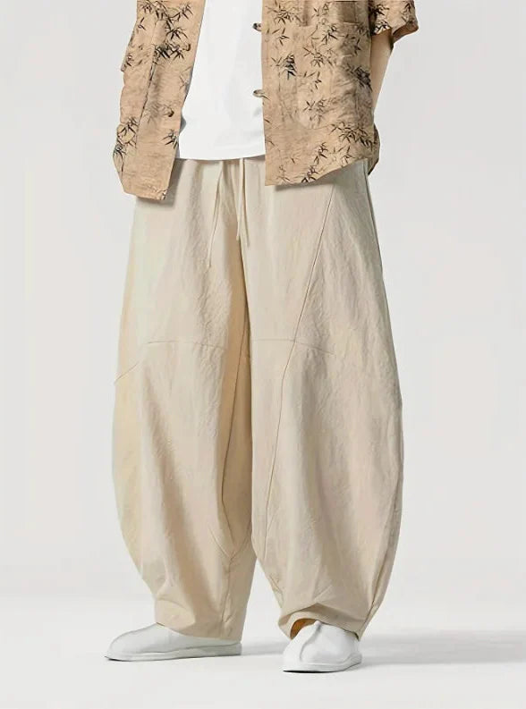 Camden Wide-Leg Cotton Pants