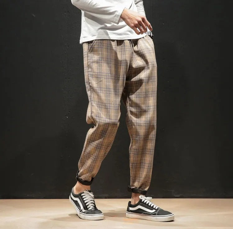 Harrison Cotton Plaid Pants