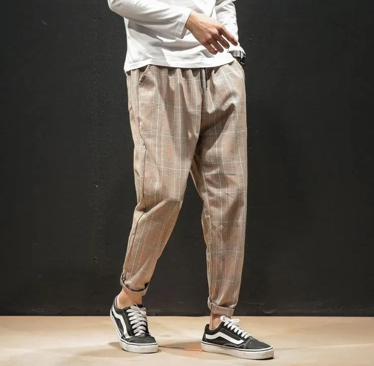 Harrison Cotton Plaid Pants