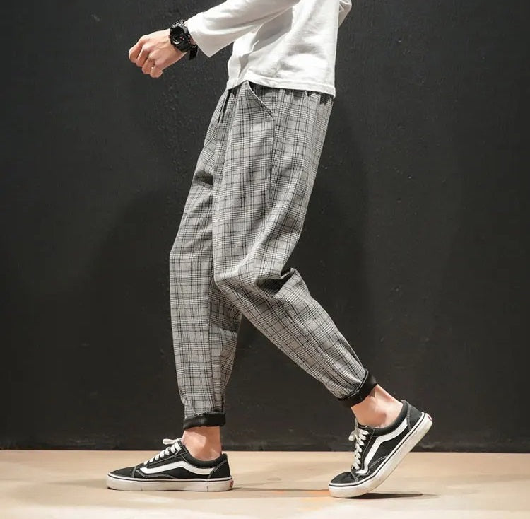 Harrison Cotton Plaid Pants