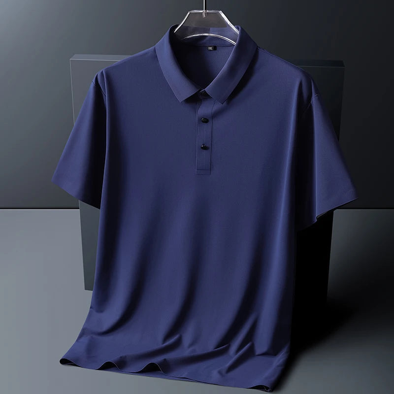 Men's Ice Silk Moisture-Wicking Golf Polo Shirt