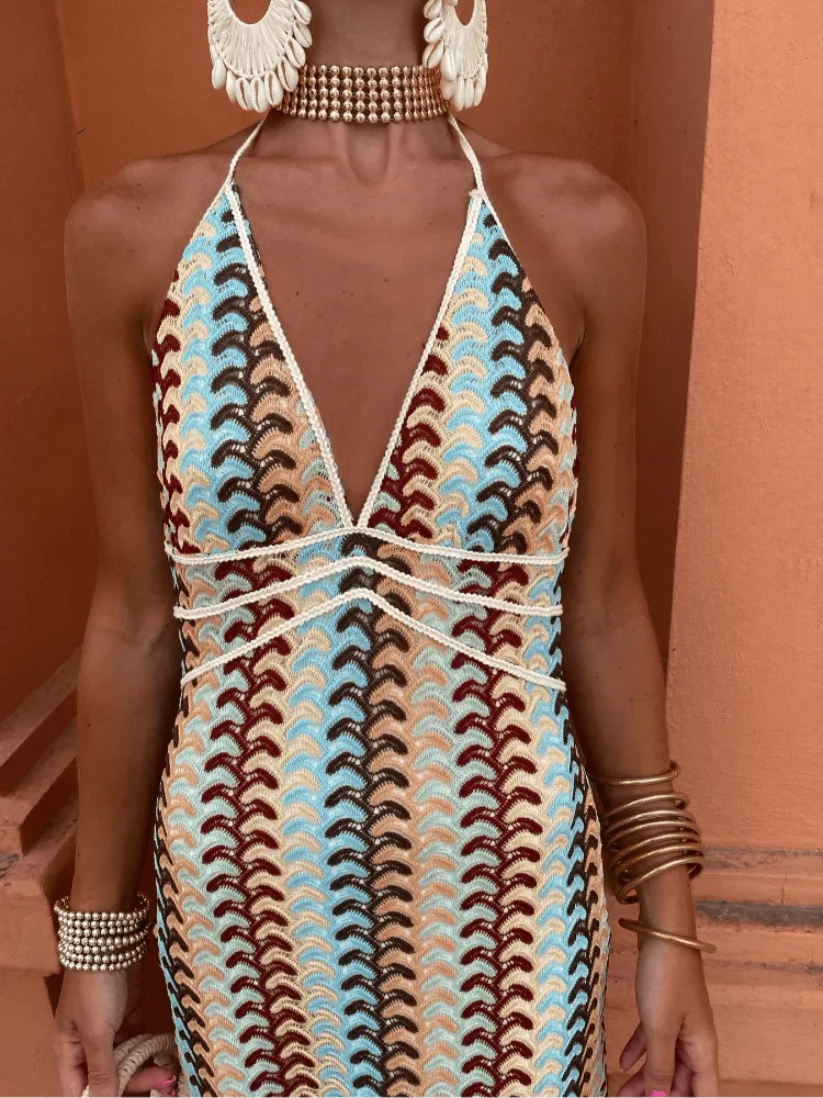 Halter Maxi Dress – Women's Boho Summer Dress