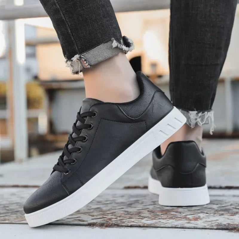Men's Genuine Leather Low-Top Sneakers