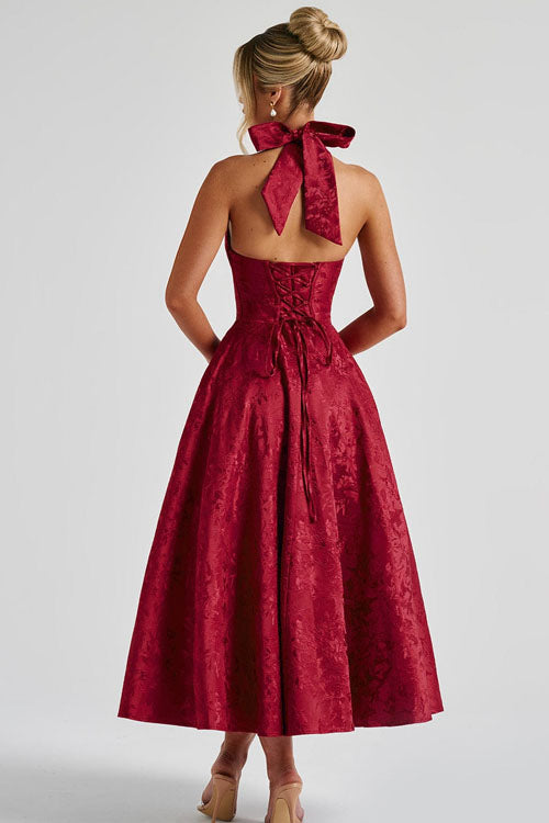 Jacquard Maxi Dress – Women's Wedding Guest Dress