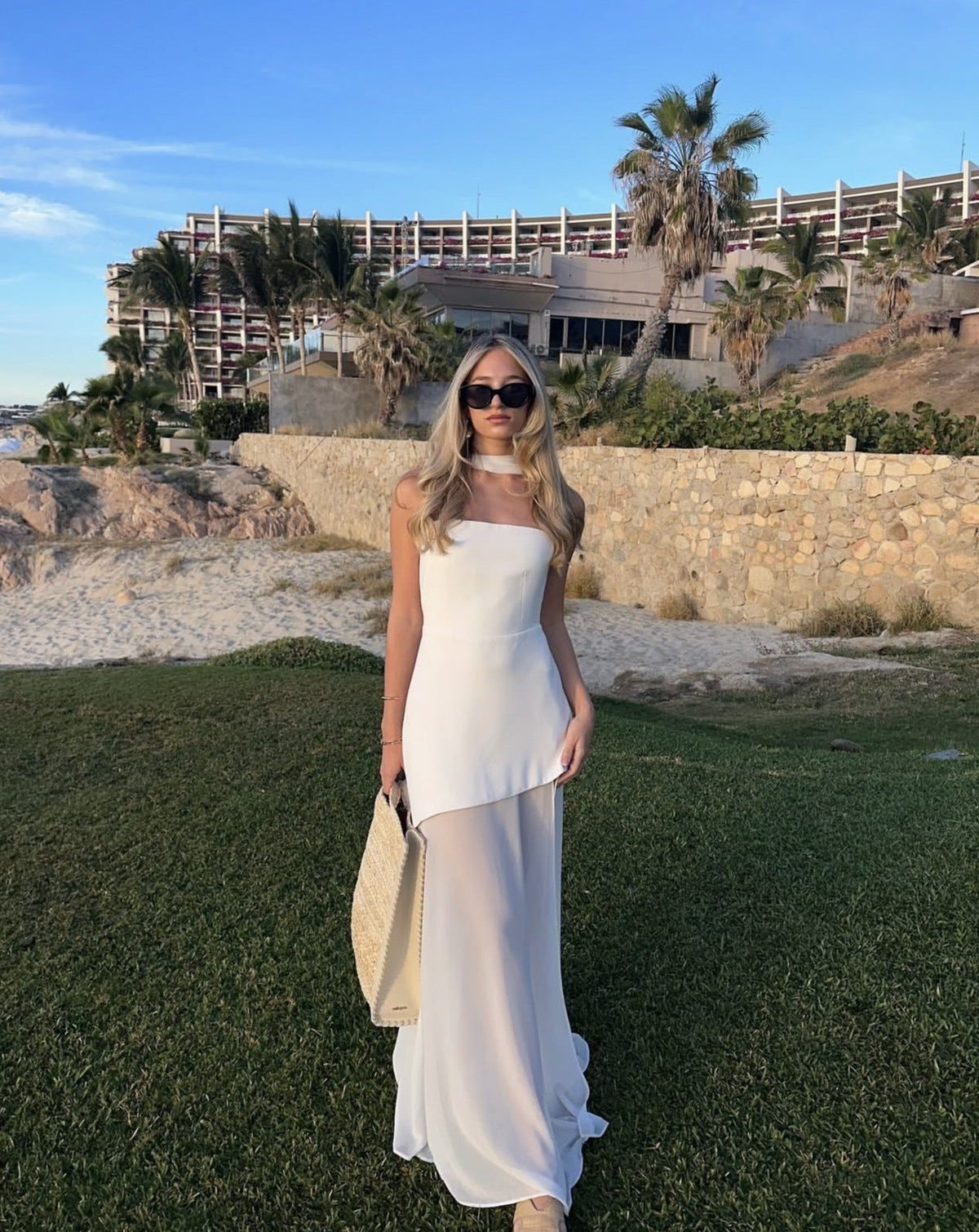 Strapless Asymmetric Maxi Dress – Women's Evening Dress