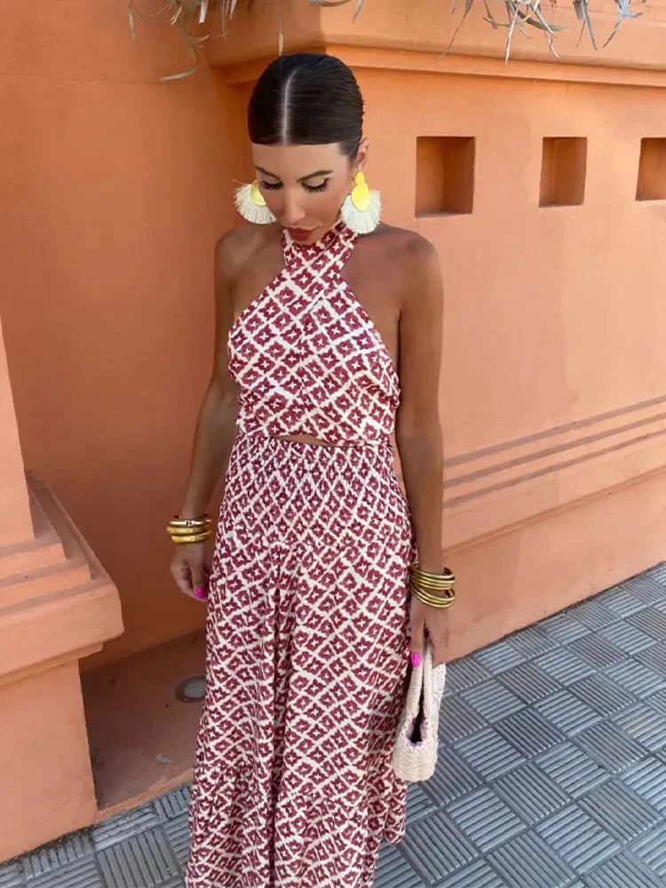 Halter Midi Dress – Women's Summer Dress
