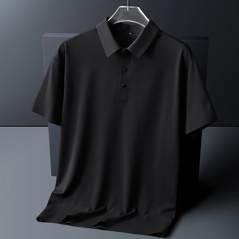 Men's Ice Silk Moisture-Wicking Golf Polo Shirt