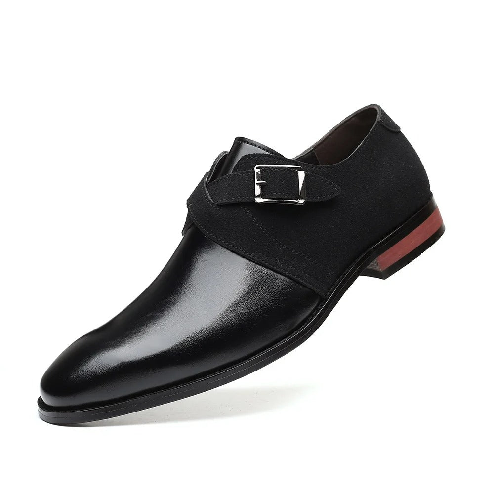 Men's Suede Double Buckle Loafers