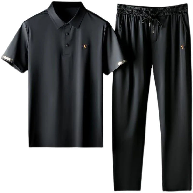Men's Matching Polo & Pants Set – Relaxed Fit