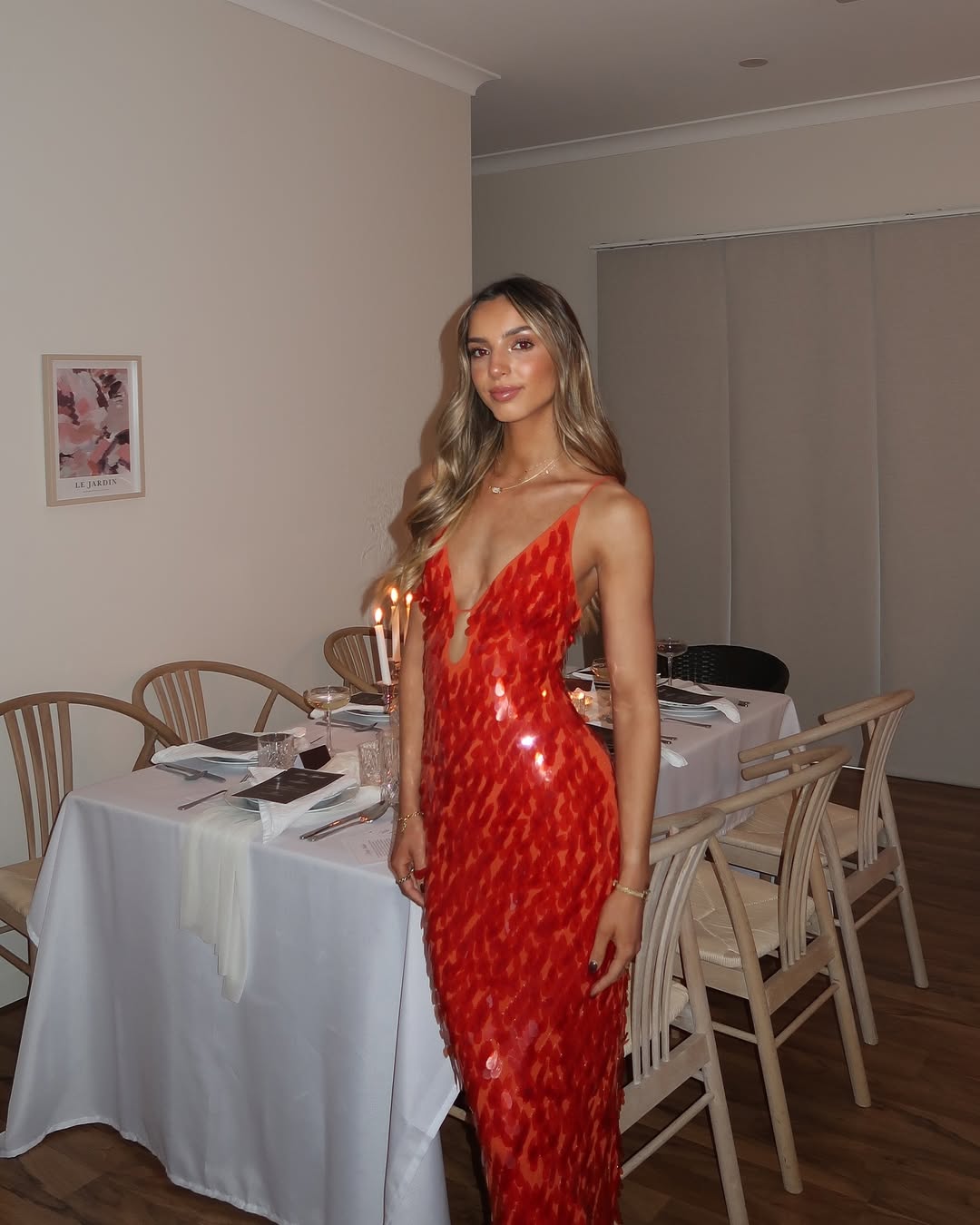 Sequin Backless Maxi Dress – Women's Evening Dress