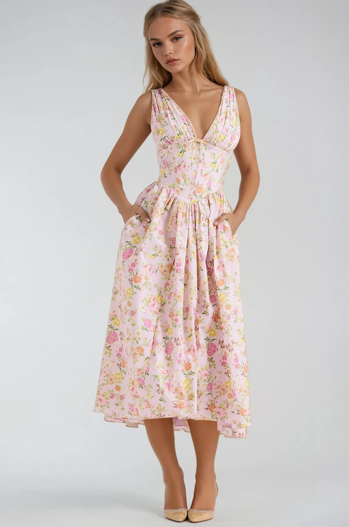 Flowy Midi Dress – Women's Summer Dress
