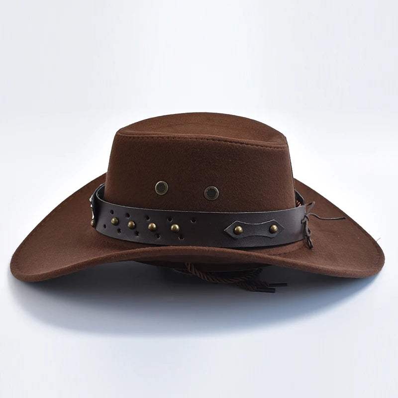 Garrison Suede Western Cowboy Hat with Chin Strap