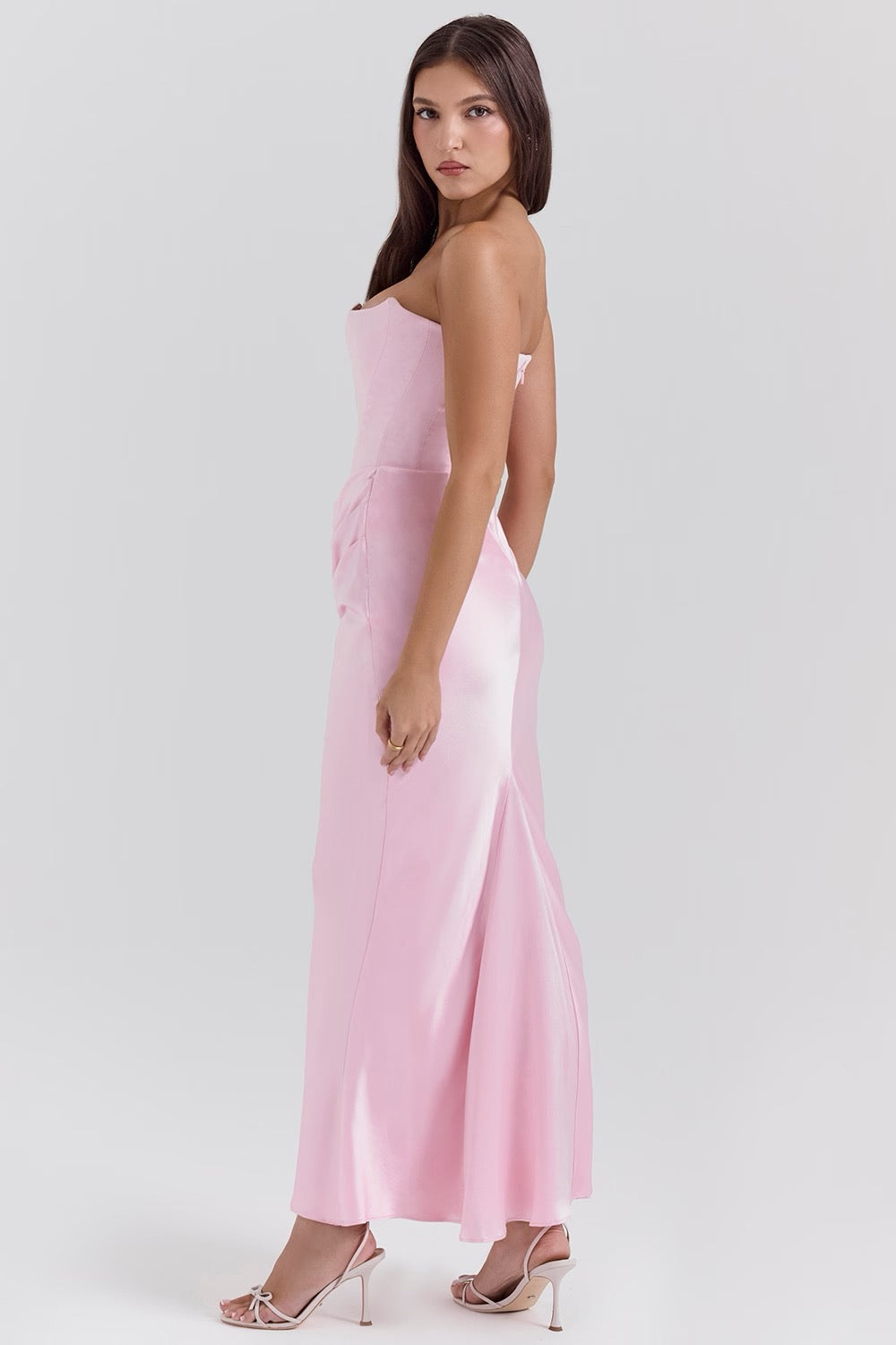 Lace Strapless Maxi Dress – Women's Evening Dress