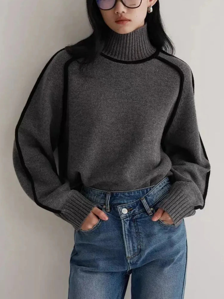 Celina Ribbed Turtleneck Sweater