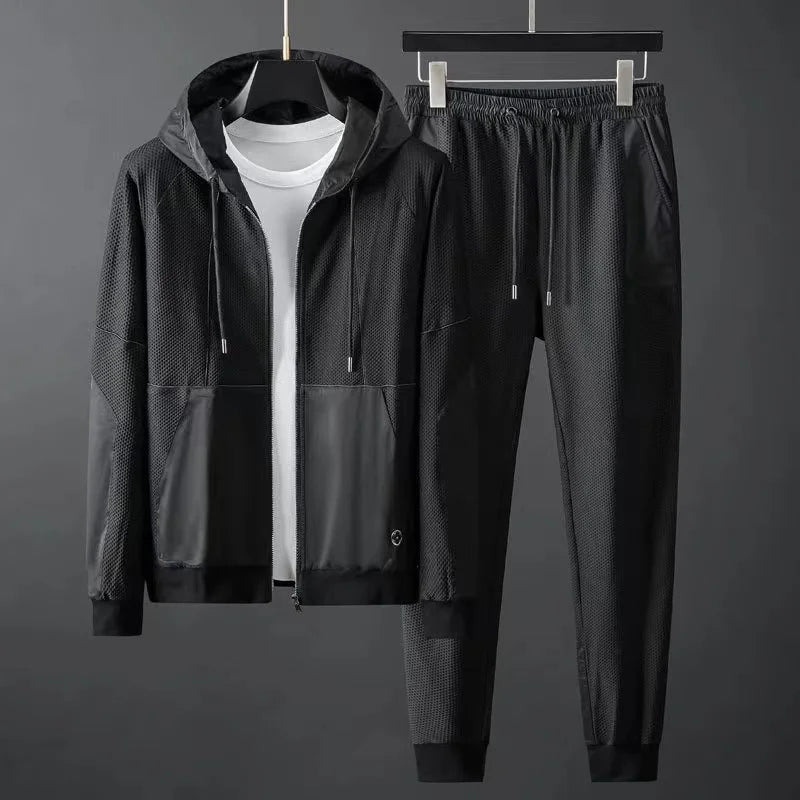 Men's Brushed Knit Tracksuit Set – 2 Piece