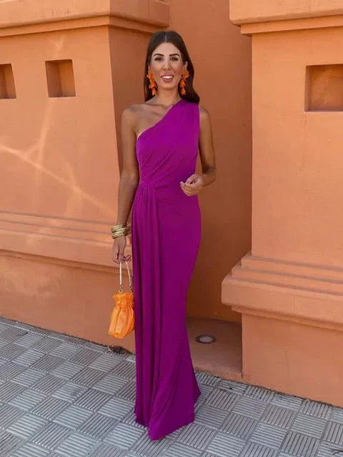 One-Shoulder Maxi Dress – Women's Formal Evening Dress