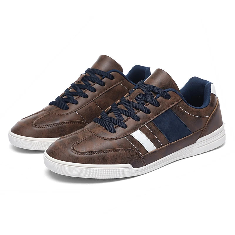 Men's Genuine Leather Low-Top Sneakers