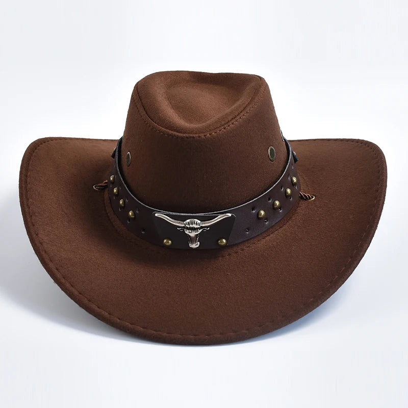 Garrison Suede Western Cowboy Hat with Chin Strap