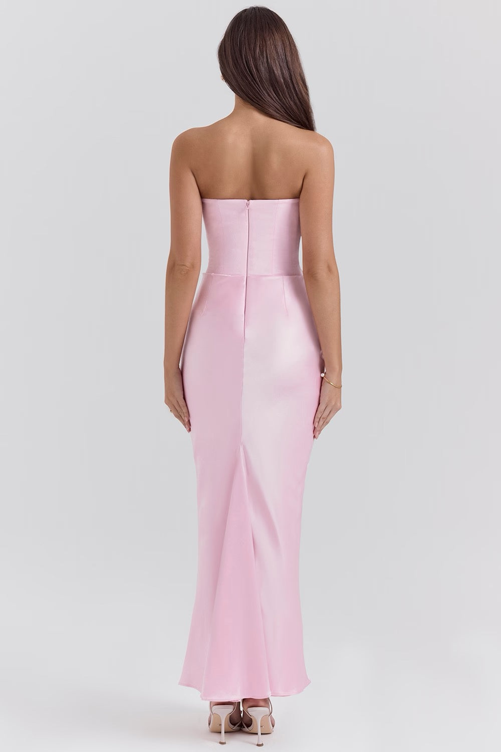 Lace Strapless Maxi Dress – Women's Evening Dress