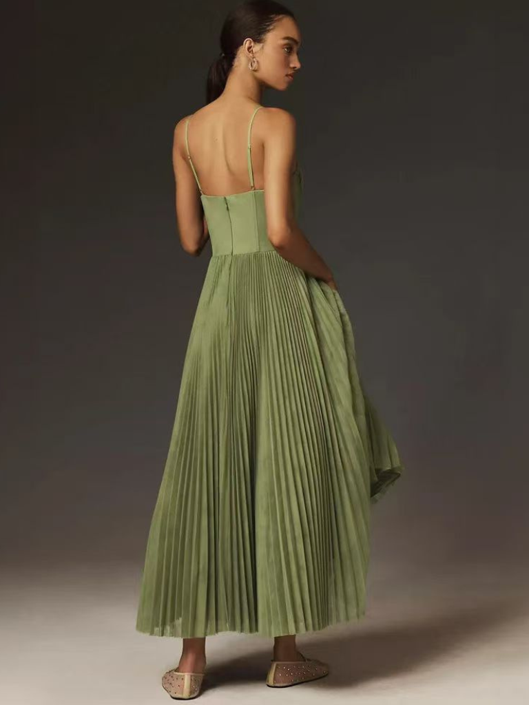 Pleated Maxi Dress – Women's Wedding Guest Dress