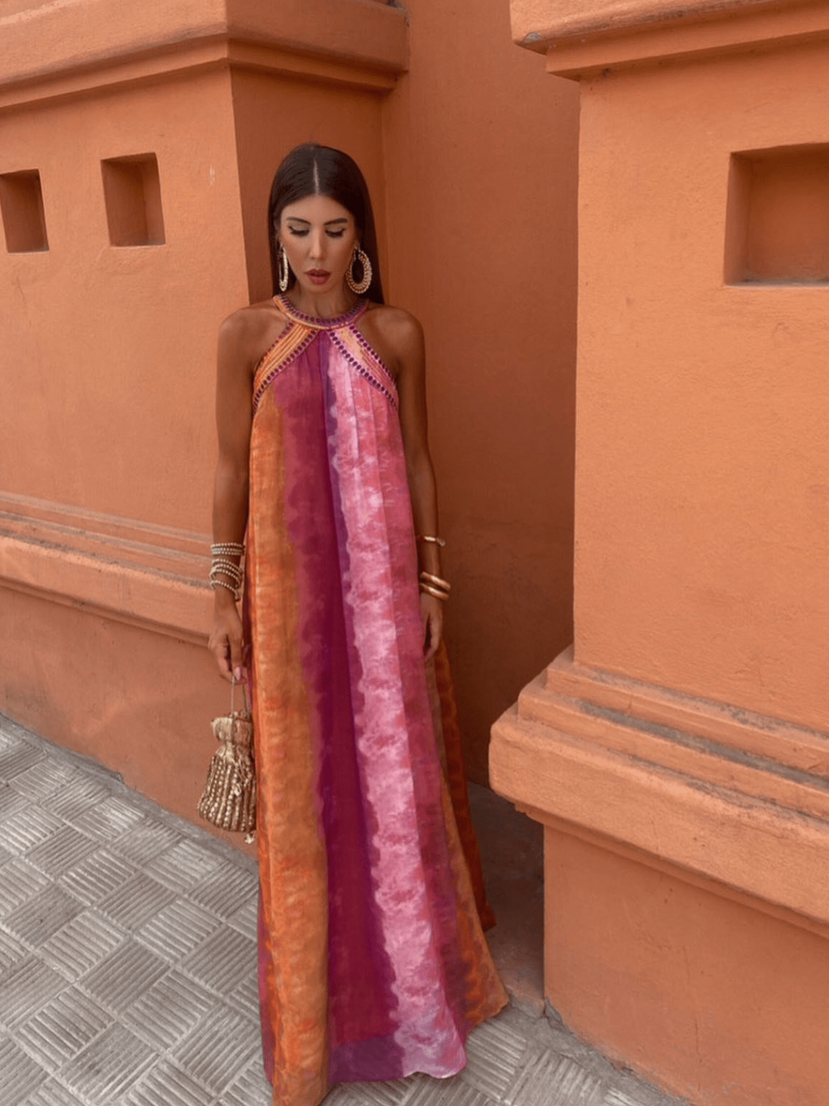 Ombre Halter Maxi Dress – Women's Summer Dress