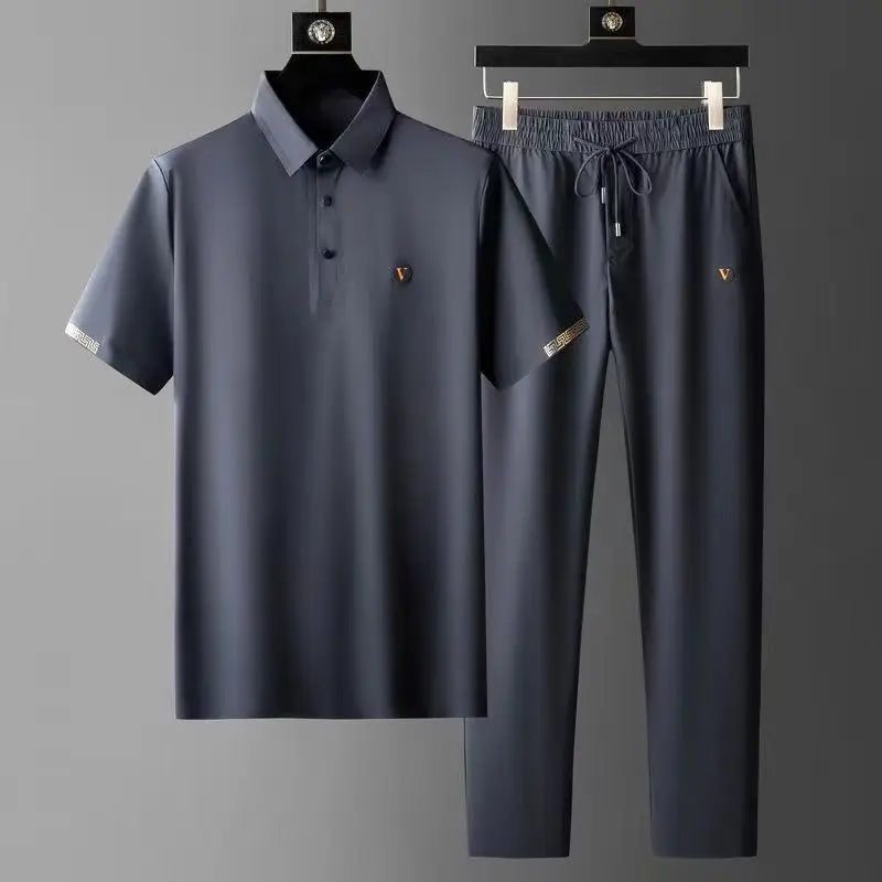 Men's Matching Polo & Pants Set – Relaxed Fit
