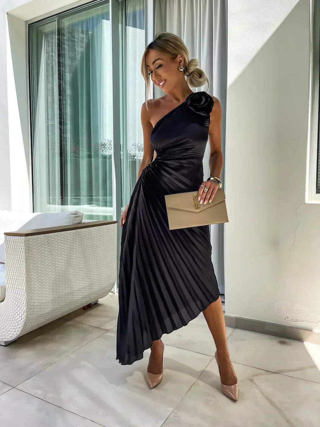 Floral Midi Dress – Women's Party Dress