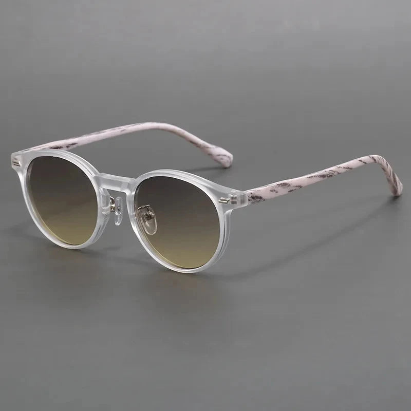 Verano Round UV Protection Wood Frame Sunglasses