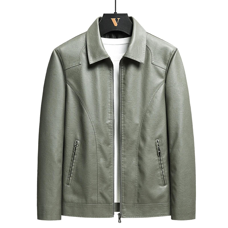 Dorenzo Leather Zip-Up Jacket – Men's Relaxed Fit