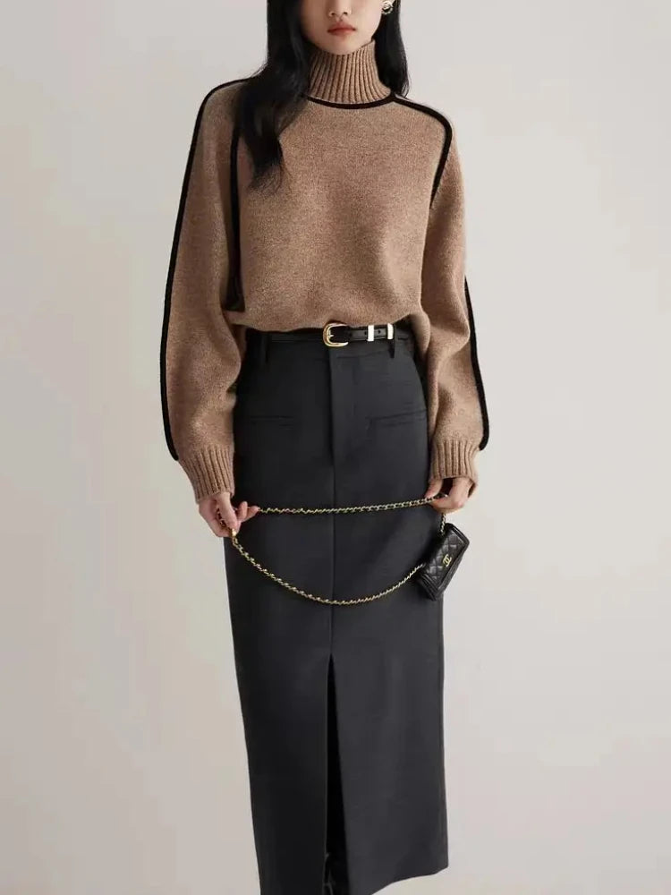 Celina Ribbed Turtleneck Sweater