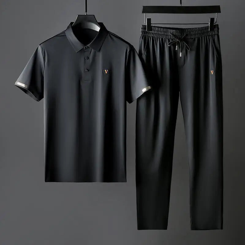 Men's Matching Polo & Pants Set – Relaxed Fit