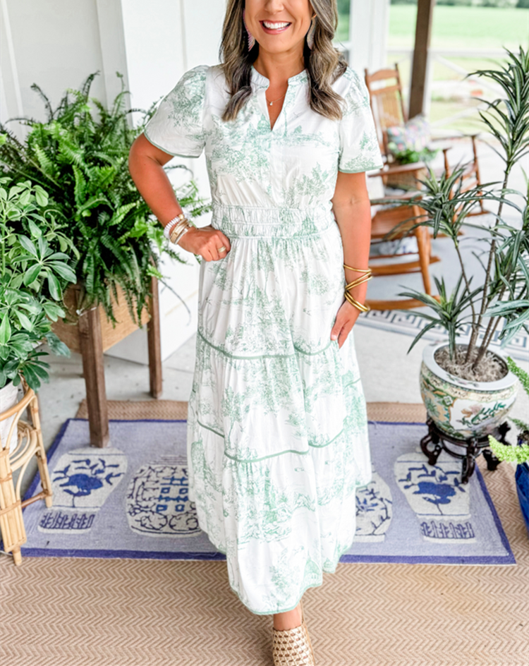Toile Maxi Dress – Women's Spring Vacation Dress | Camille™