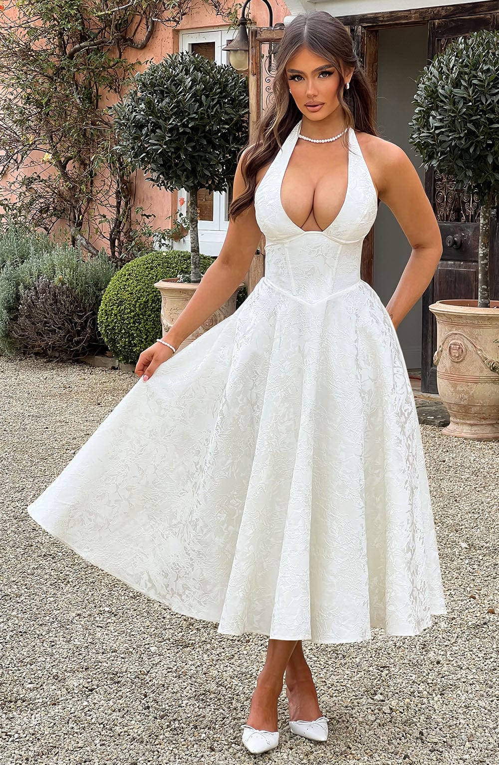 Embellished Midi Dress – Women's Cocktail Dress