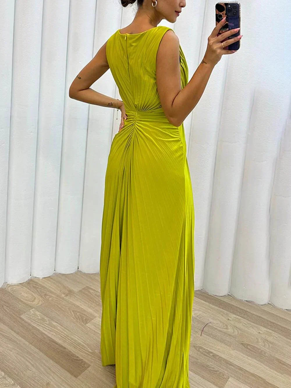 Pleated Maxi Dress – Women's Wedding Guest Dress
