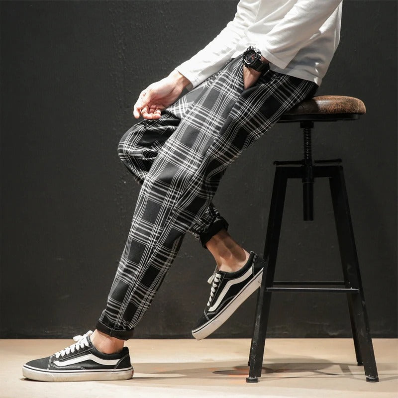 Harrison Cotton Plaid Pants